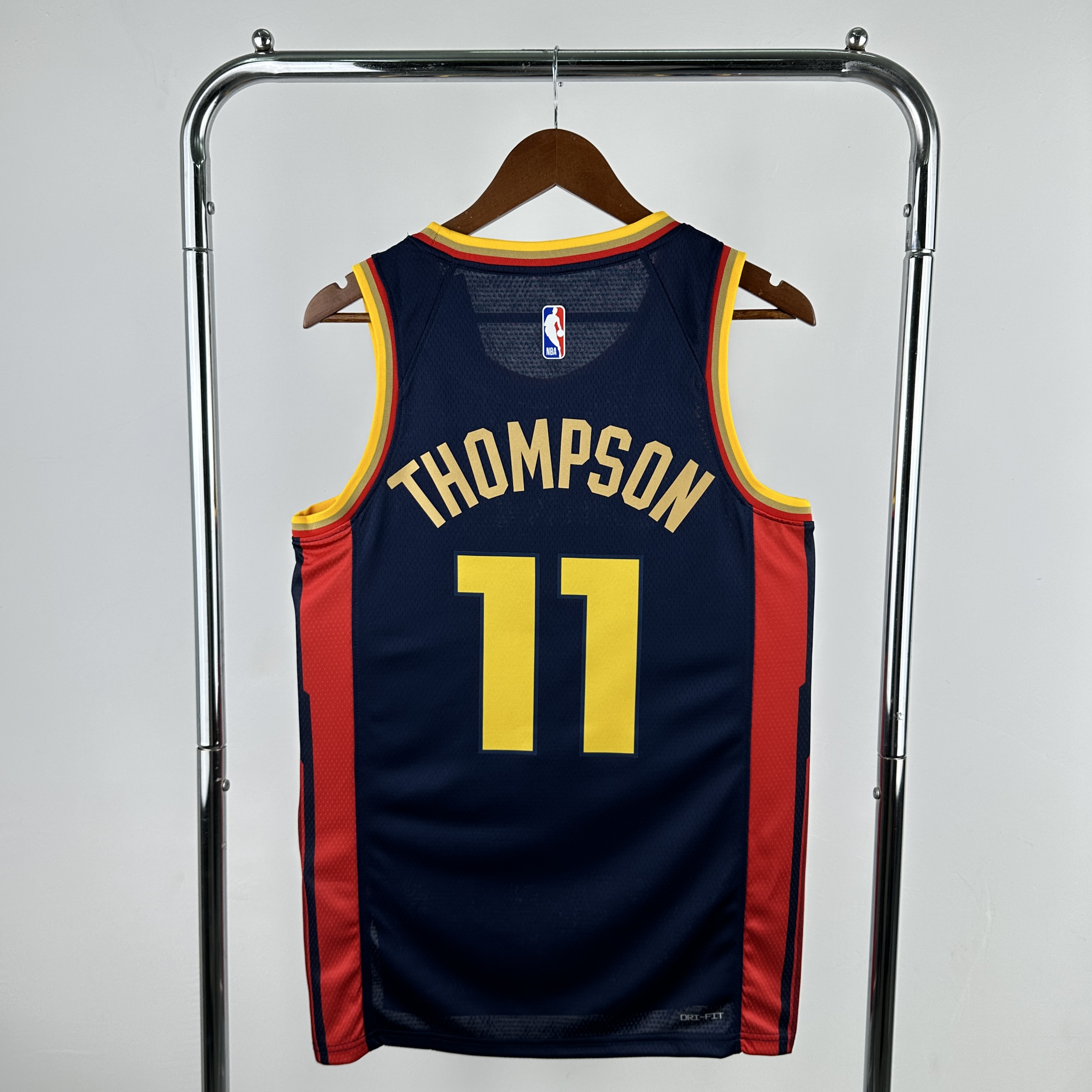 Men Golden State Warriors 11 Thompson Drak Blue City Edition Season Nike 2025 NBA Jersey